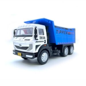 Centy Tipper Truck Toy, White and Blue Pull Back Action Vehicle.